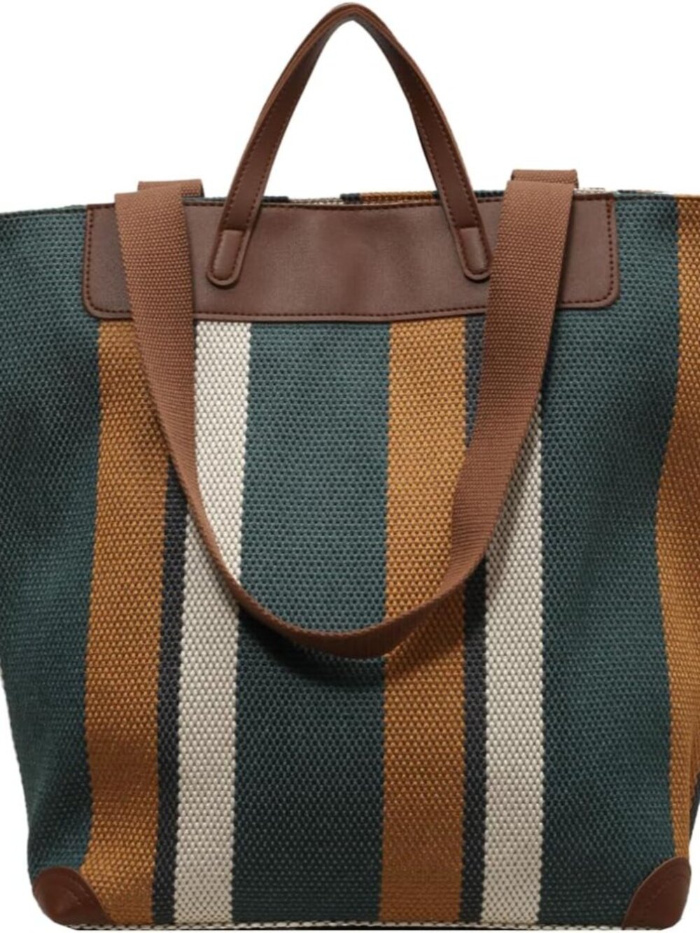 Large Women's Work Tote Bag – Laptop Compartment,Canvas Shoulder Bag for Office